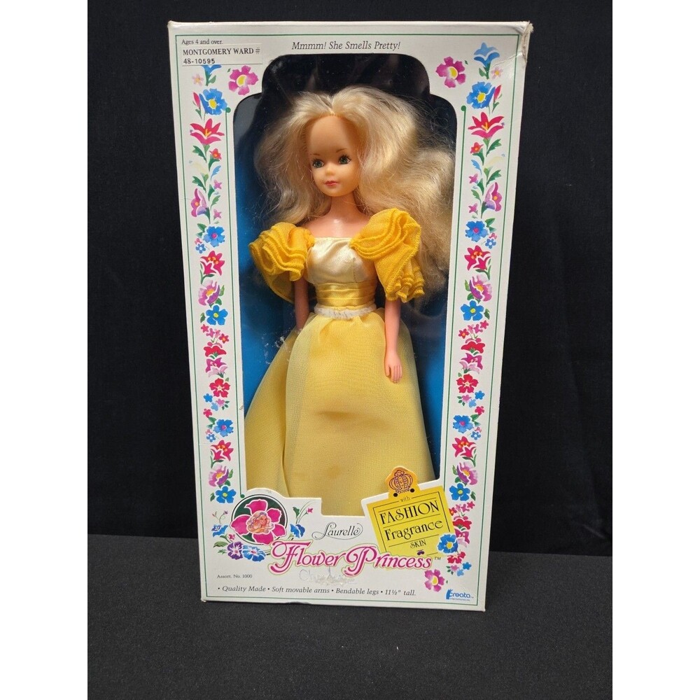 Princess Leeanna Flower Princess Frosted Hair Fashion Doll Creata Fragrance 1984